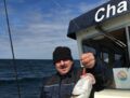 Dorsch angeln mit Rügens Fischerman an der Küste vor Rügen Mai 2019