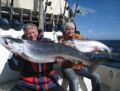 Zwei Fischerman aus Magdeburg hatten ebenfalls Erfolg beim Lachstrolling